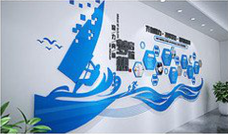 瓮安海浪主题文化墙如何设计?