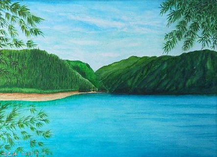 瓮安在墙绘中,如何绘画绿水青山?